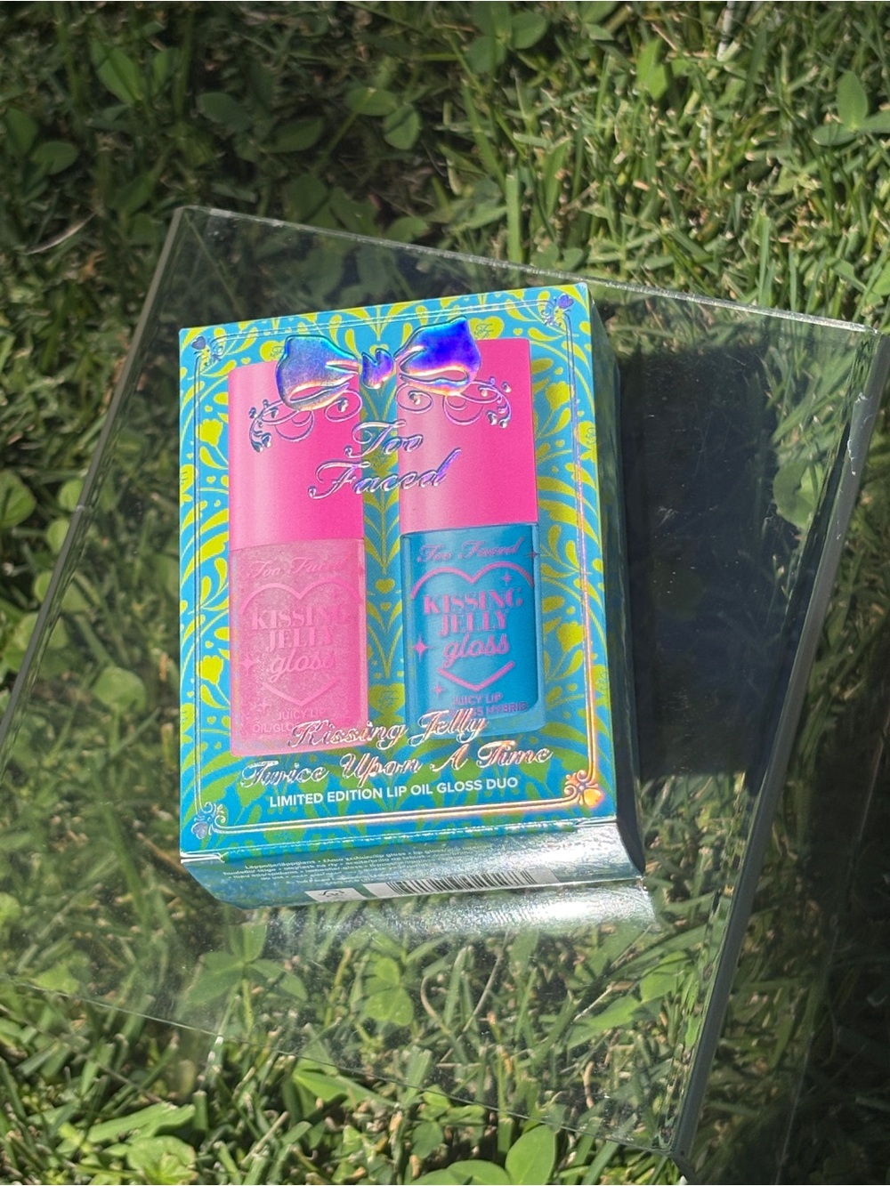 Too Faced Pink & Blue Kissing Jelly Lip Gloss Duo - Limited Edition
